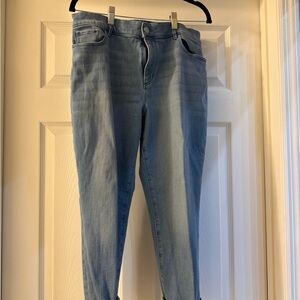 Ann Taylor Factory Sky Blue Cropped Jeans